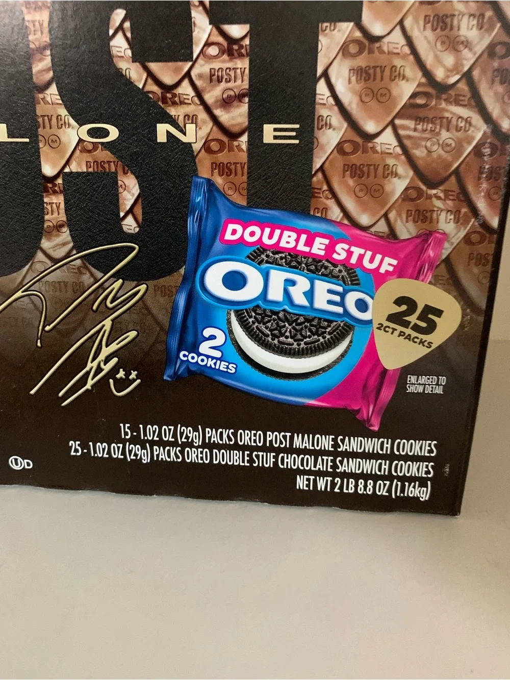 Empty post Malone Oreos box sealed